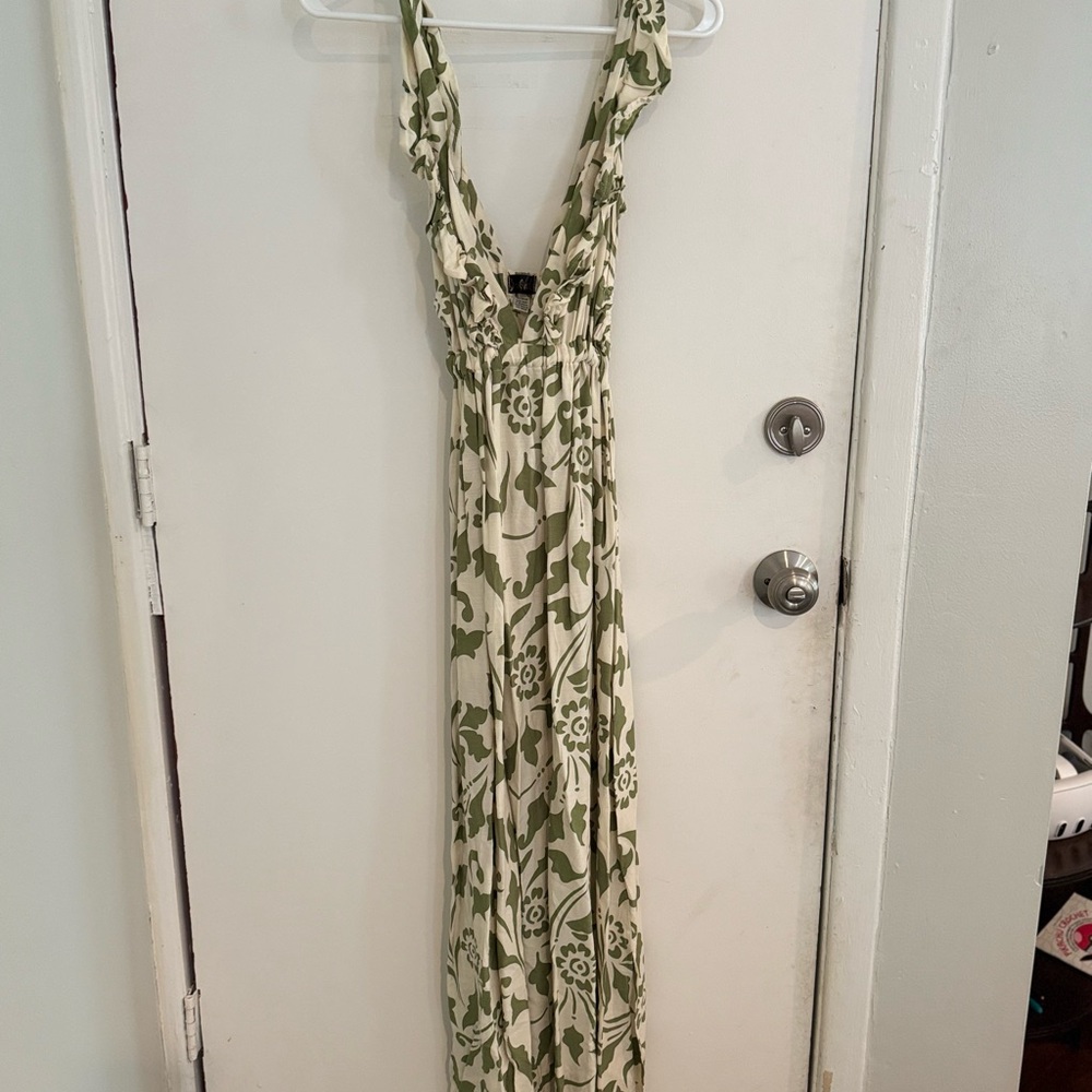Floral Green Maxi Dress